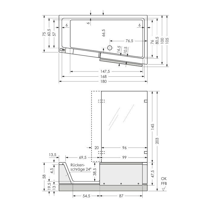 Vasche da bagno: Repabad Duschbadewanne – Nuovo (secondo la descrizione) da Vaduz venduto da OHT_9490 4