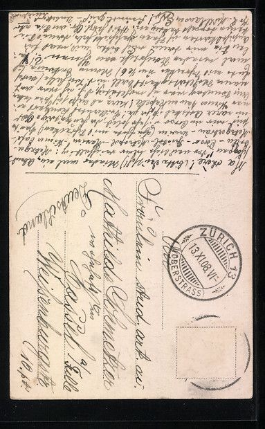 Cartoline postali: AK Zürich, Strasse Corso mit Geschäft – Usato da Berlin venduto da bartko-reher 1