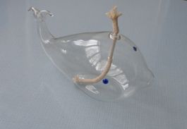 Glasfisch mit Dochteinsatz Länge 19cm