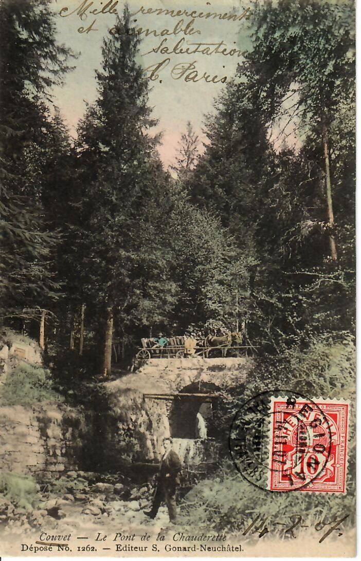 Cartoline postali: Couvet - Regional Val de Travers 1907 – Usato da Hochdorf venduto da Ziegel-16