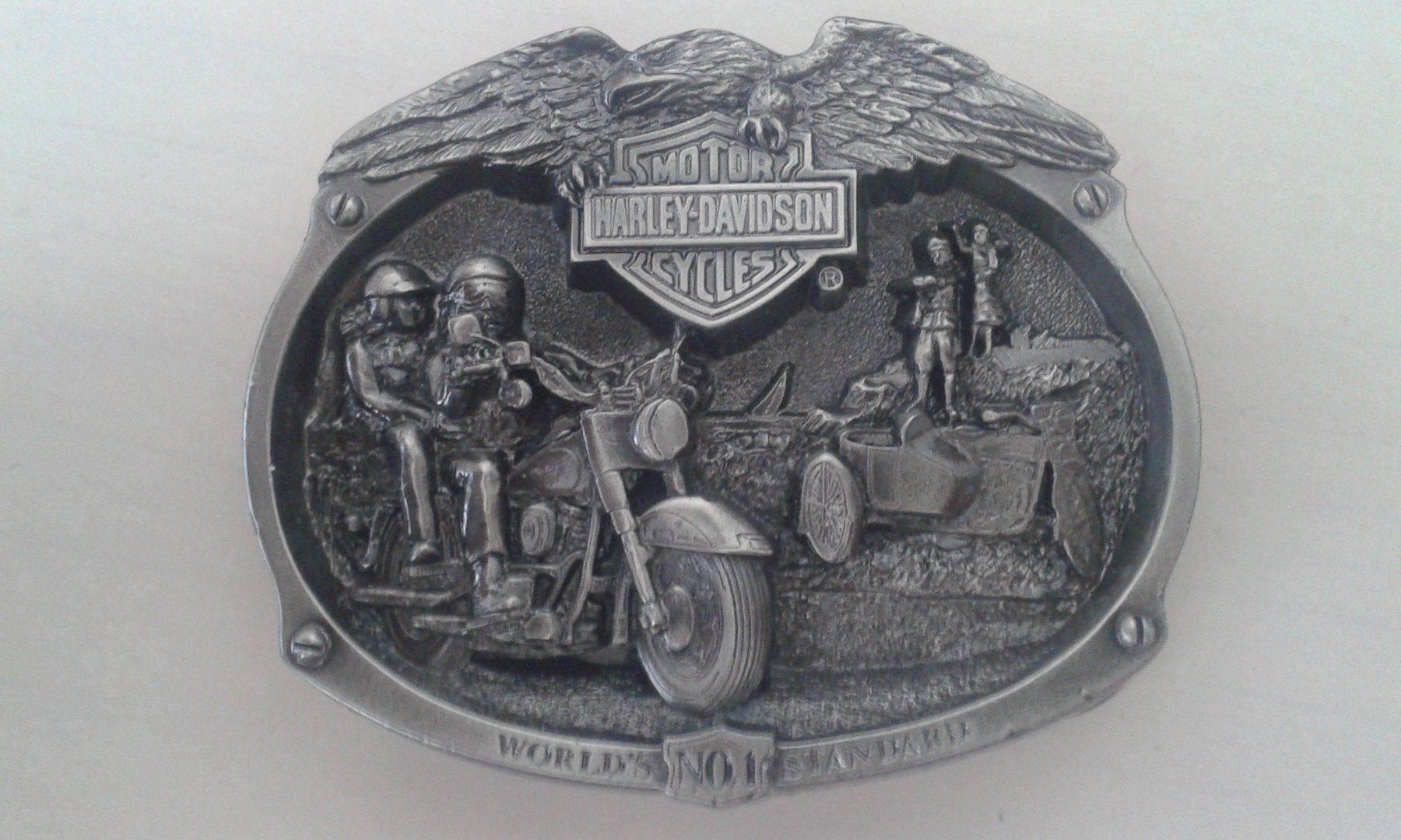 Harley-Davidson Fibbie per cinture: Harley-Davidson NO 1 Gürtelschnalle – Nuovo e nell'imballaggio originale da Schinznach-Bad venduto da Chico_Bo