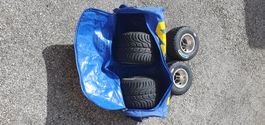 Jantes alu pluie pour kart + pneus + sac de transport
