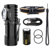 Wiederaufladbare Mini Taschenlampe mit Akku und Zubehör