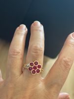 Grosse bague style vintage  60 pierres grenat lisez le texte
