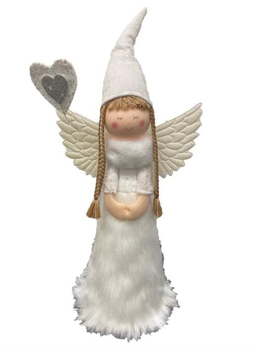 Tutte le decorazioni: Deko Engel stehend weiss Grösse: D16cm x H41cm – Nuovo e nell'imballaggio originale da Oensingen venduto da Liquidations-Shop