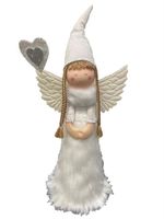 Deko Engel stehend weiss Grösse: D16cm x H41cm