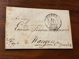 Historischer Brief aus Horgen 1840, Rarität!
