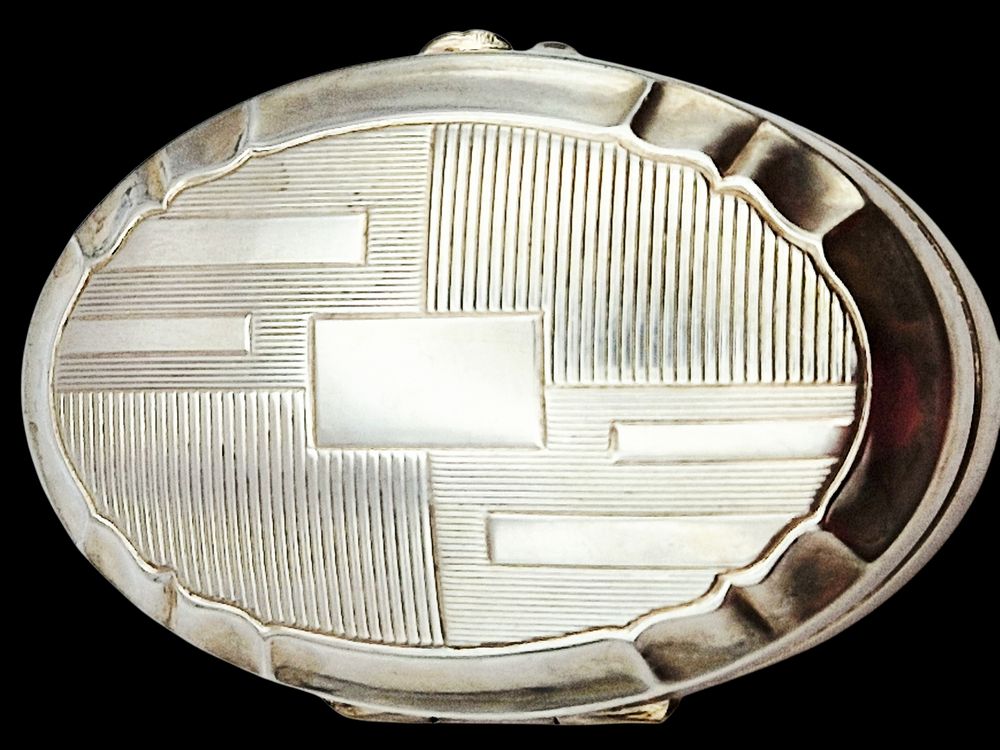 Ensemble de couverts de baptême vintage en argent massif - Paviillon de Hanovre de Paris - Label