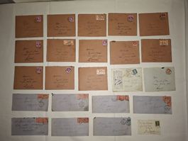 Lot von 23 historischen Umschlägen aus den 1930er Jahren – P