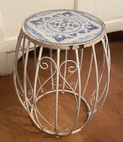 Alter Mosaik Beistelltisch / Hocker
