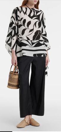 Original Max Mara Weite Cropped-Hose, IT38/S