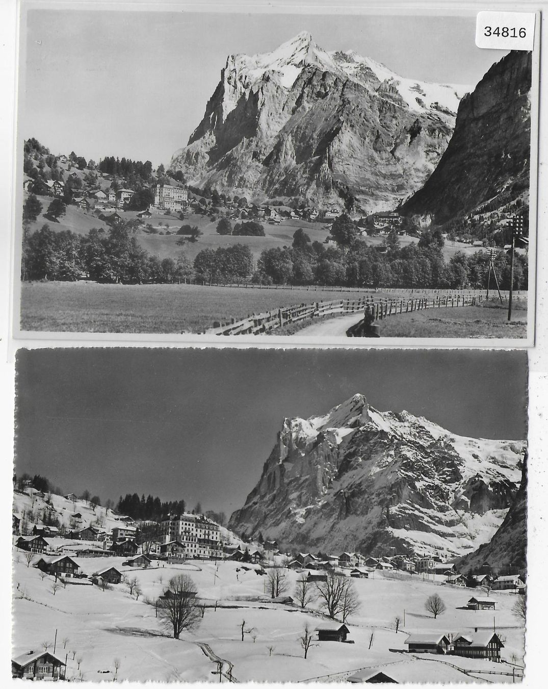 Cartoline postali: 2 AK Grindelwald - Winter und Sommer – Usato da Ettingen venduto da Kartenplanet