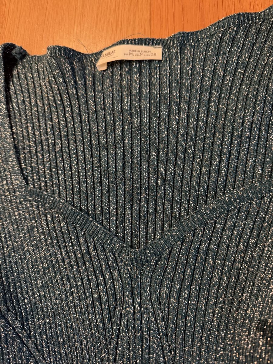 Pull&Bear Maglioni & Felpe: 🖤Pull&Bear Glitzer Strickpullover, türkis, Gr. M🖤 – Usato da Dübendorf venduto da Foreverchild 1