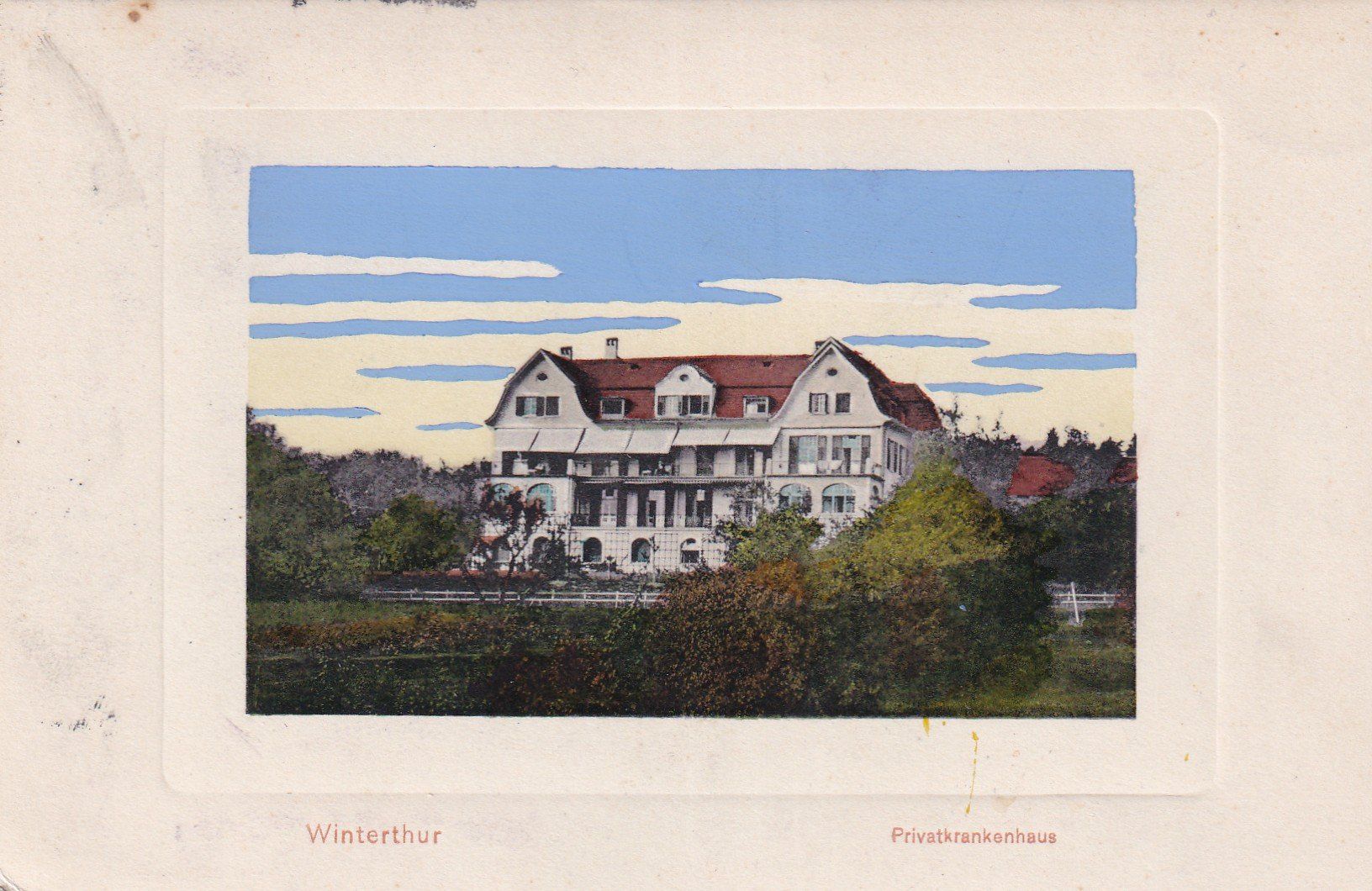 Cartoline postali: Winterthur Privatkrankenhaus  1911 – Usato da Cormoret venduto da Pascalll2001