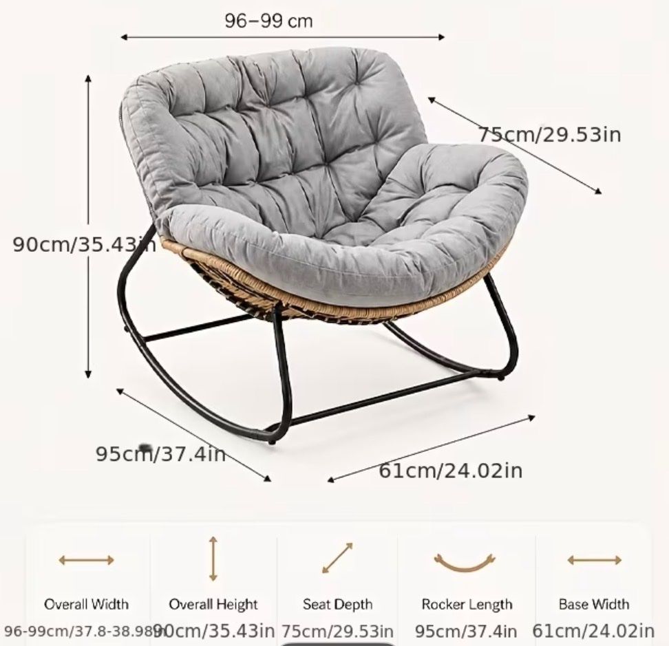 Fauteuils: Wiege Sessel - modern TOP ZUSTAND – D'occasion à Anglikon par _stxphxnixbxll 5