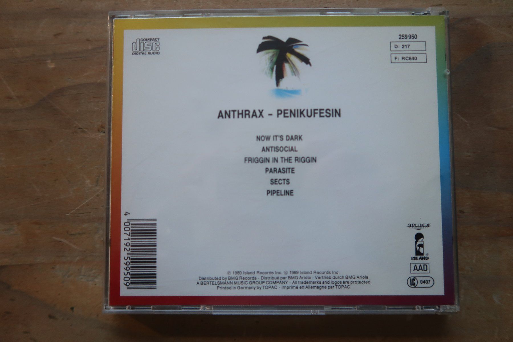 CD: ANTHRAX - PENIKUFESIN - CD – Usato da Basel venduto da Patiscat 1