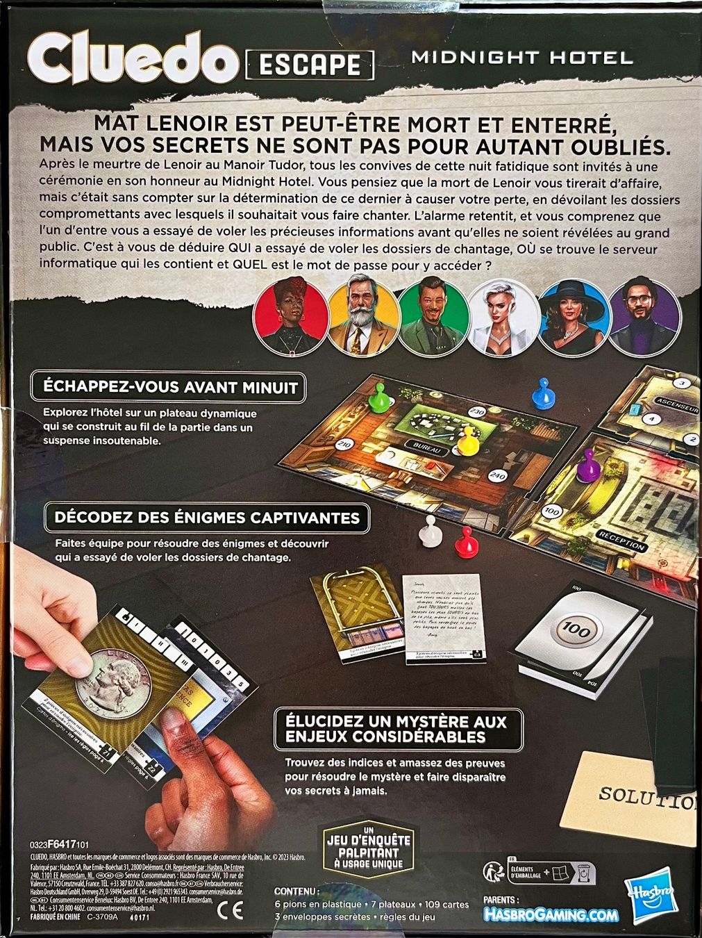 Hasbro Giochi: Cluedo escape - Midnight hotel – Nuovo e nell'imballaggio originale da Le Crêt-p-Semsales venduto da staglione69 1