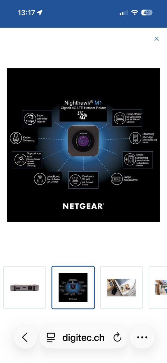Netgear Modems & Routeurs: Netgear Nighthawk M1 WLAN Router – Neuf avec emballage d'origine à Dübendorf par mulasuva01 3