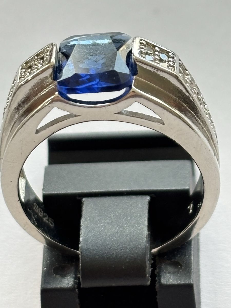 Anelli: Ring Silber 925 mit blauem Stein,Top! – Usato da Langnau am Albis venduto da flusspflege 2