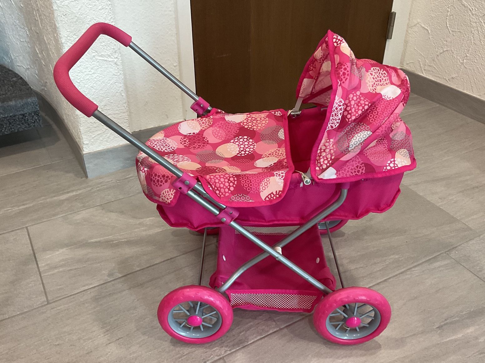 Carrozzine per bambole: Puppenwagen, rosa, mit Zubehör – Usato da Anglikon venduto da vanbecheren 3