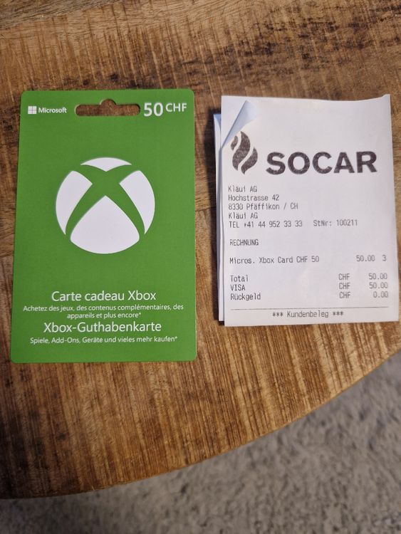 Xbox Guthaben Karte 50 CHF Kaufen auf Ricardo