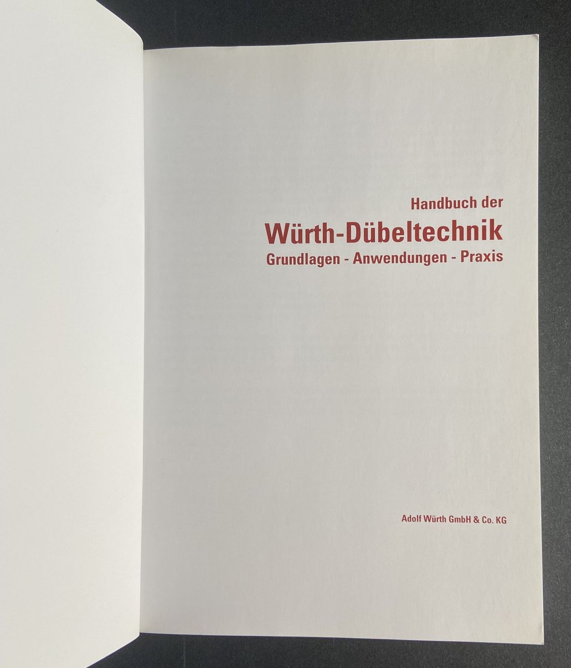 Bücher: Buch Handbuch der Würth Dübeltechnik – Gebraucht aus Böckten von Hansi36 1