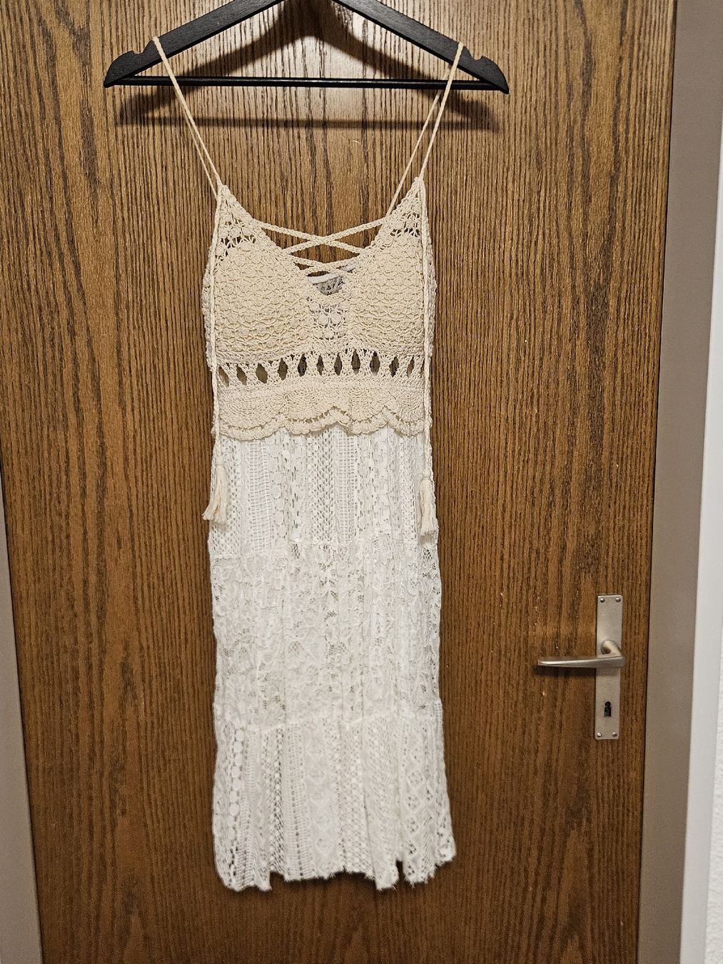 Vestiti: Sommerliches Kleid, weiss, mit Spitze, Top! – Usato da Hirzel venduto da Bamabama88