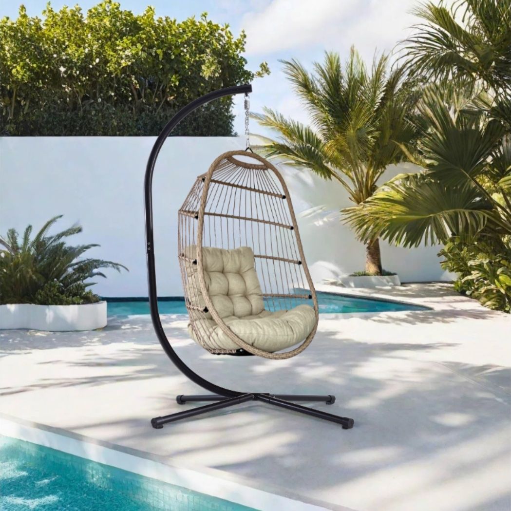 Poltrone pensili da giardino: Hängesessel Jamie Ivory Sand – Nuovo e nell'imballaggio originale da Ermatingen venduto da MyHappyHome 2