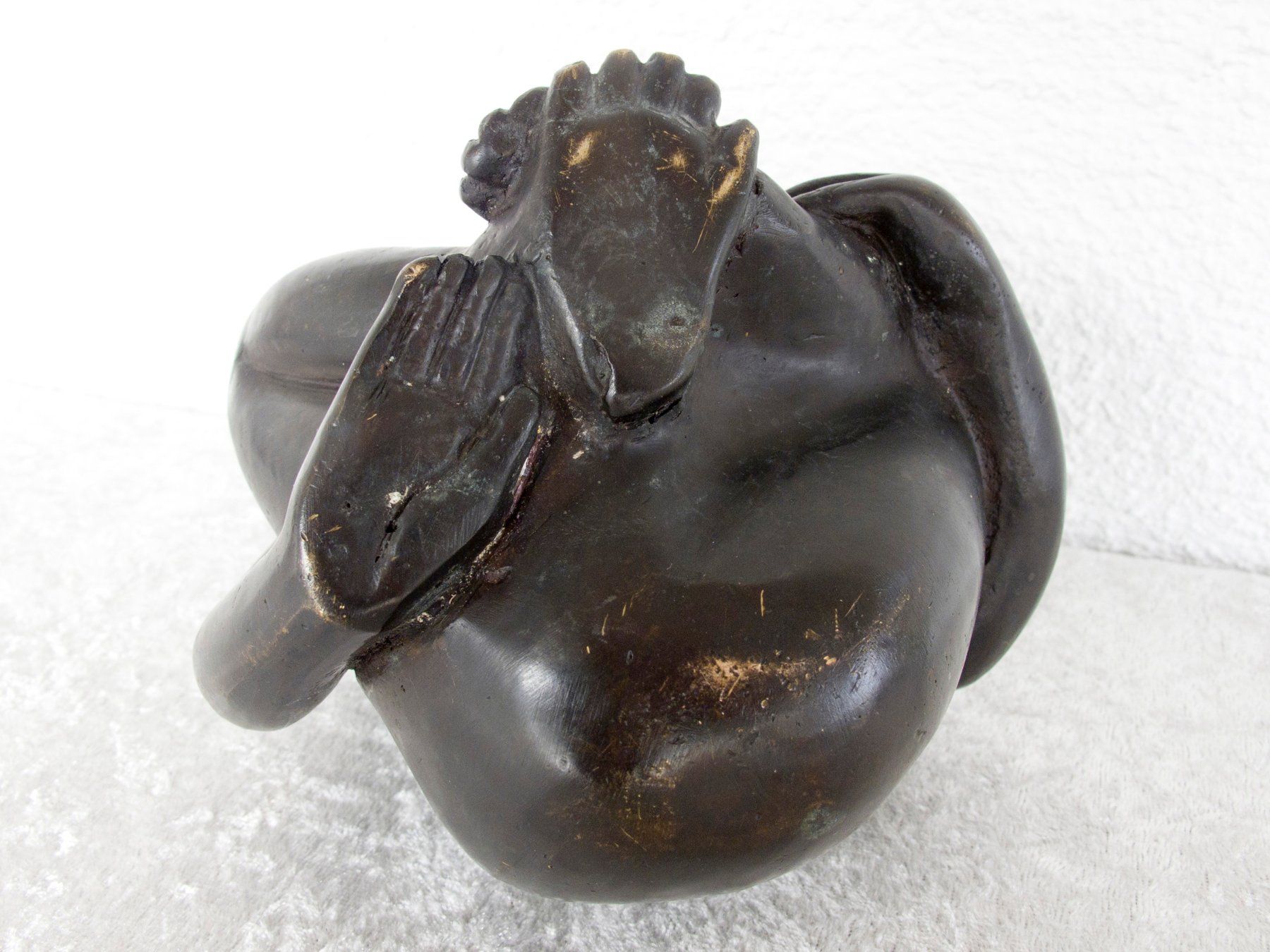 Sculture & Statue: AFFE SKULPTUR Messing Brass Monkey Schimpanse Figur – Usato da Blauen venduto da wosonst 7