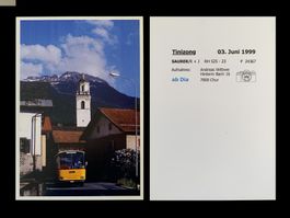 Tinizong Surses Postauto Saurer RH525-23 Foto Ausdruck A5