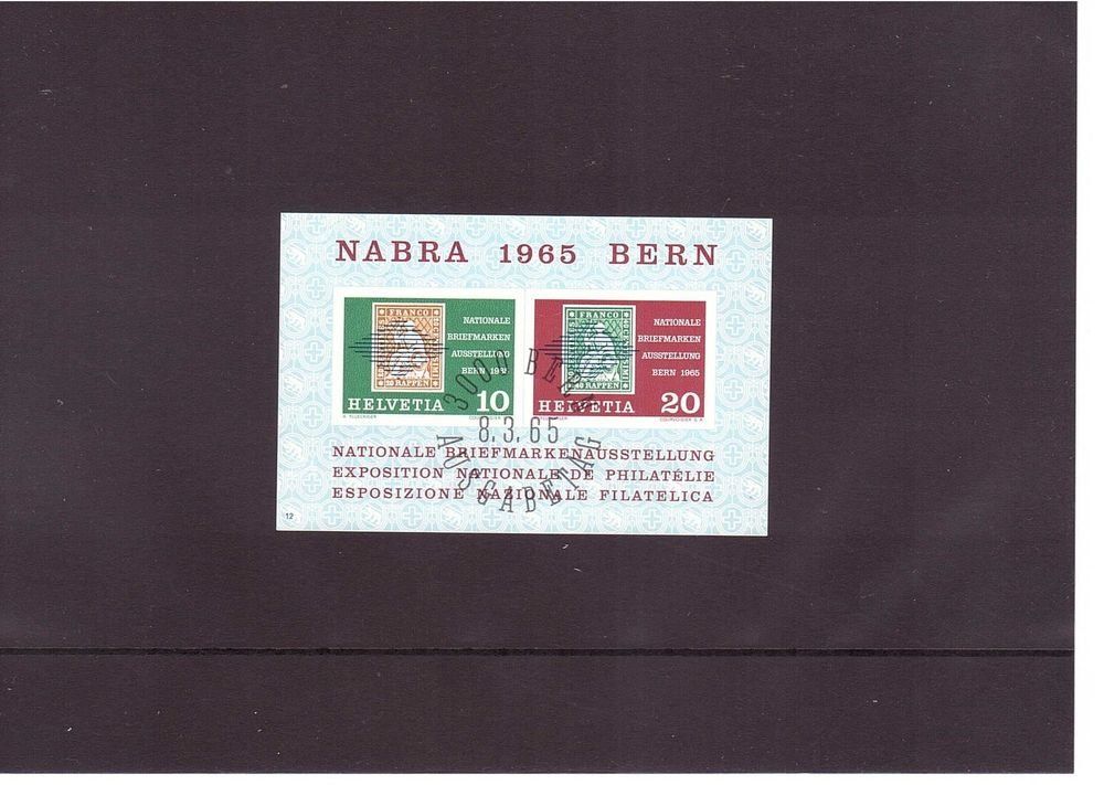 Tous les timbres: 1965 Block NABRA Bern aus ABO – D'occasion à Rheinau par loxis