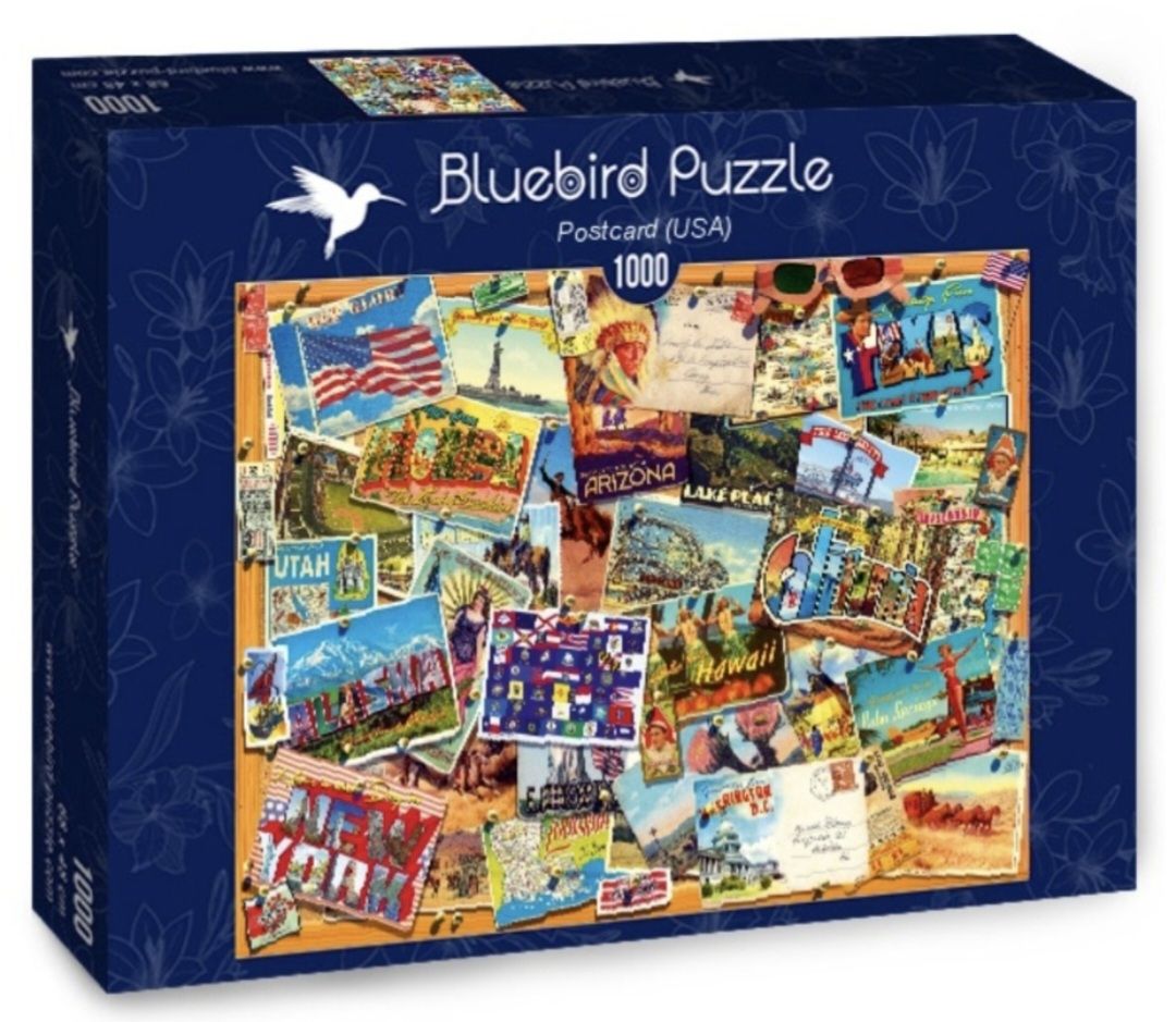 Puzzle: Bluebird Puzzle "USA Postkarten" FABRIKNEU – Nuovo e nell'imballaggio originale da Bütschwil venduto da Taranabo