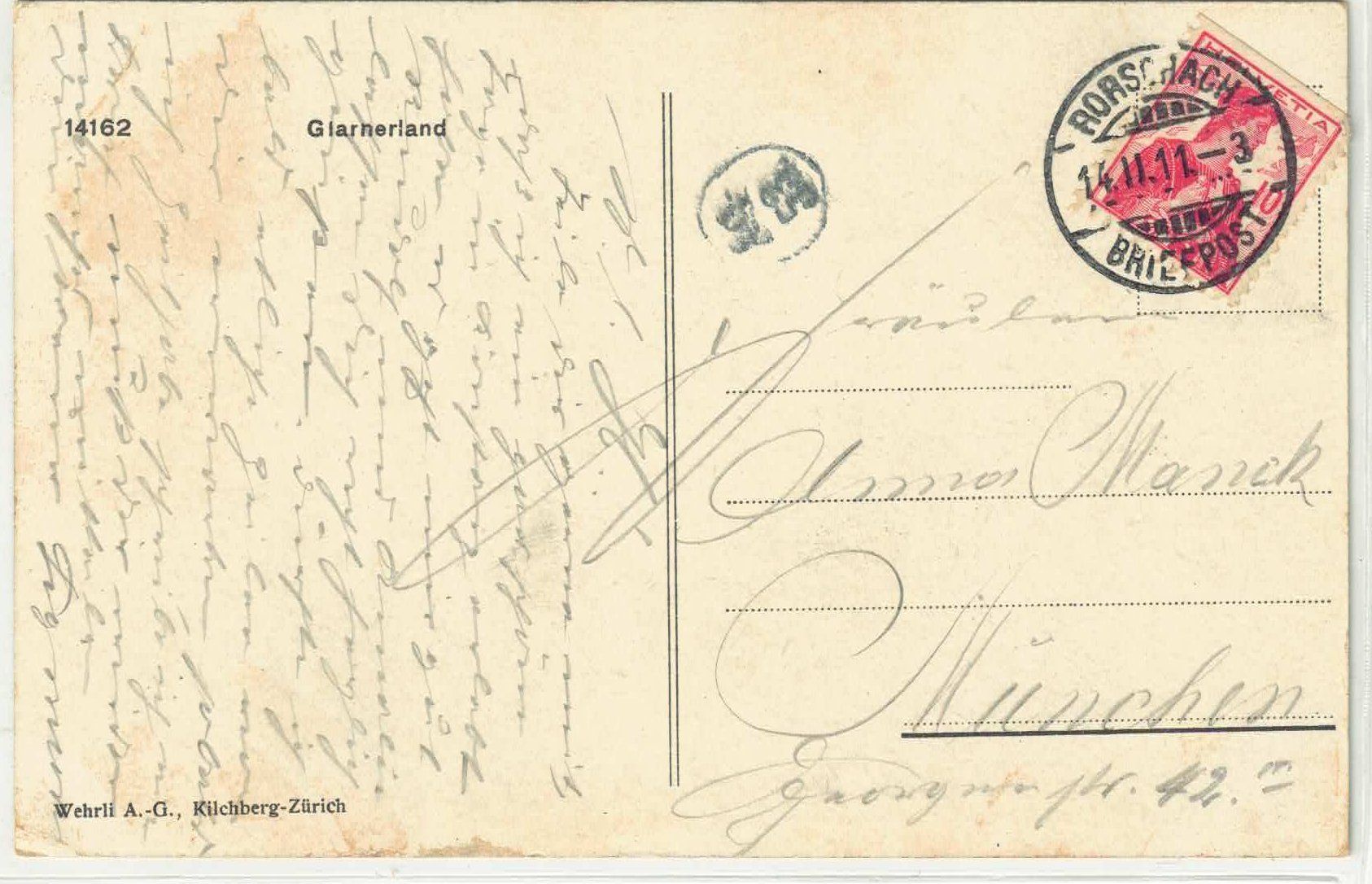 Cartoline postali: Wallensee - Weesen - Glarnerland - Panorama - Litho – Usato da Ettingen venduto da Kartenplanet 1