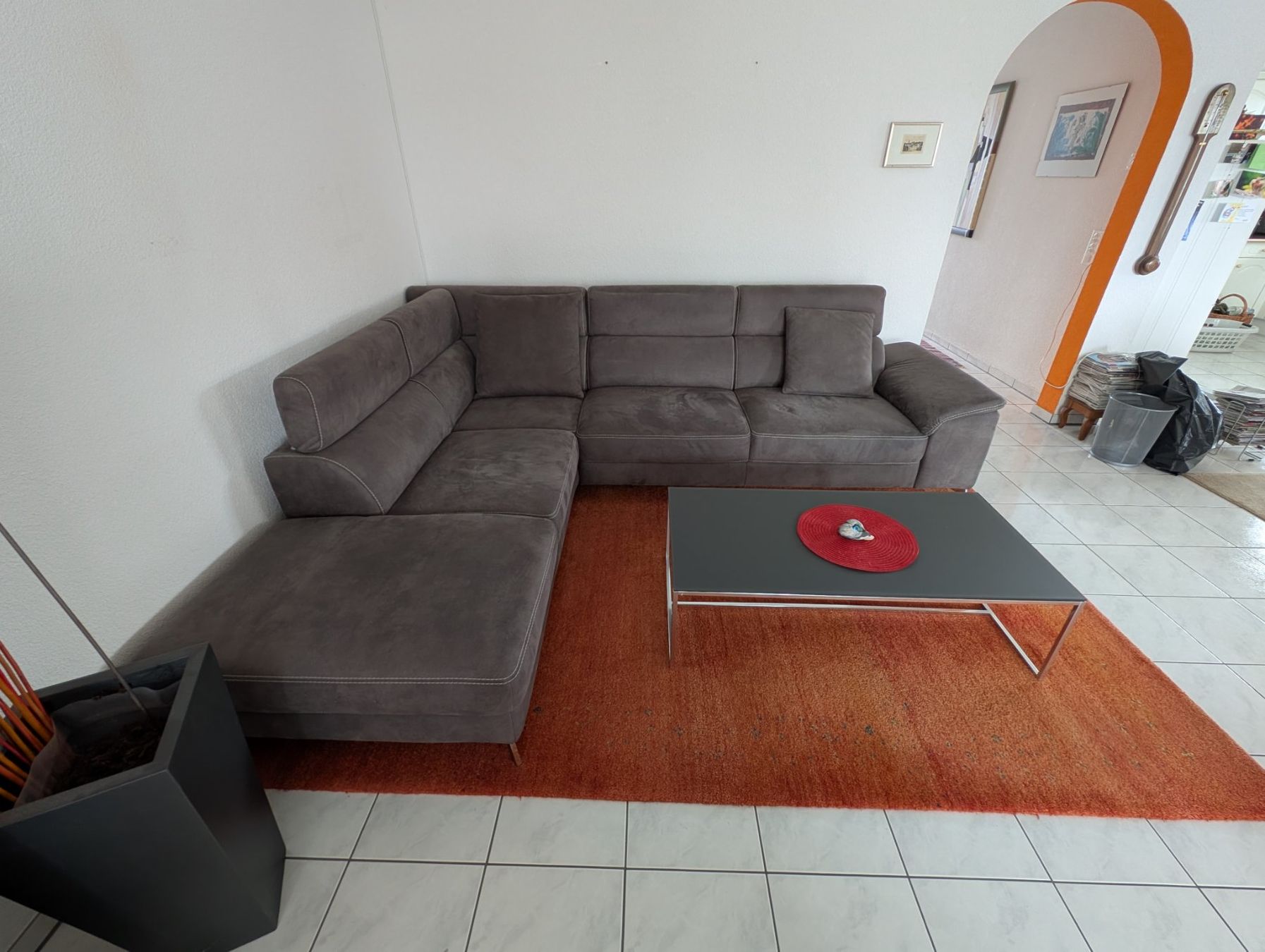 Sofas: Ecksofa grau Wildleder 290x240cm – Neu (gemäss Beschreibung) aus Amriswil von rabi66 3
