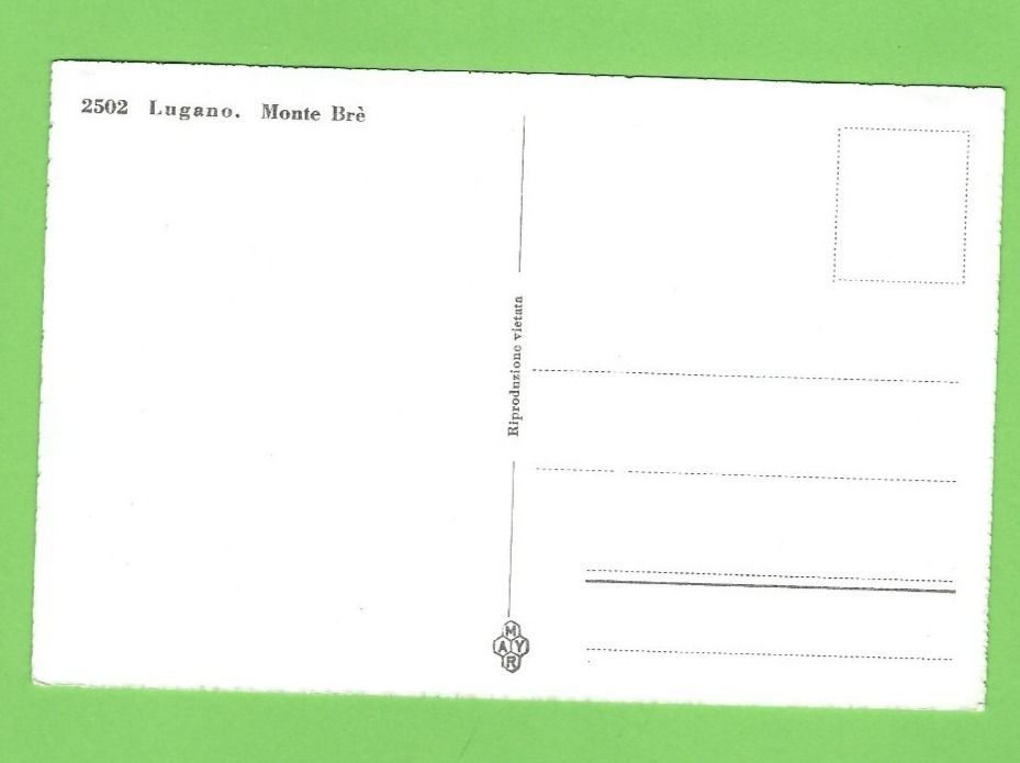 Cartoline postali: Lugano, Monte Brè – Usato da Zürich venduto da t24_de 1