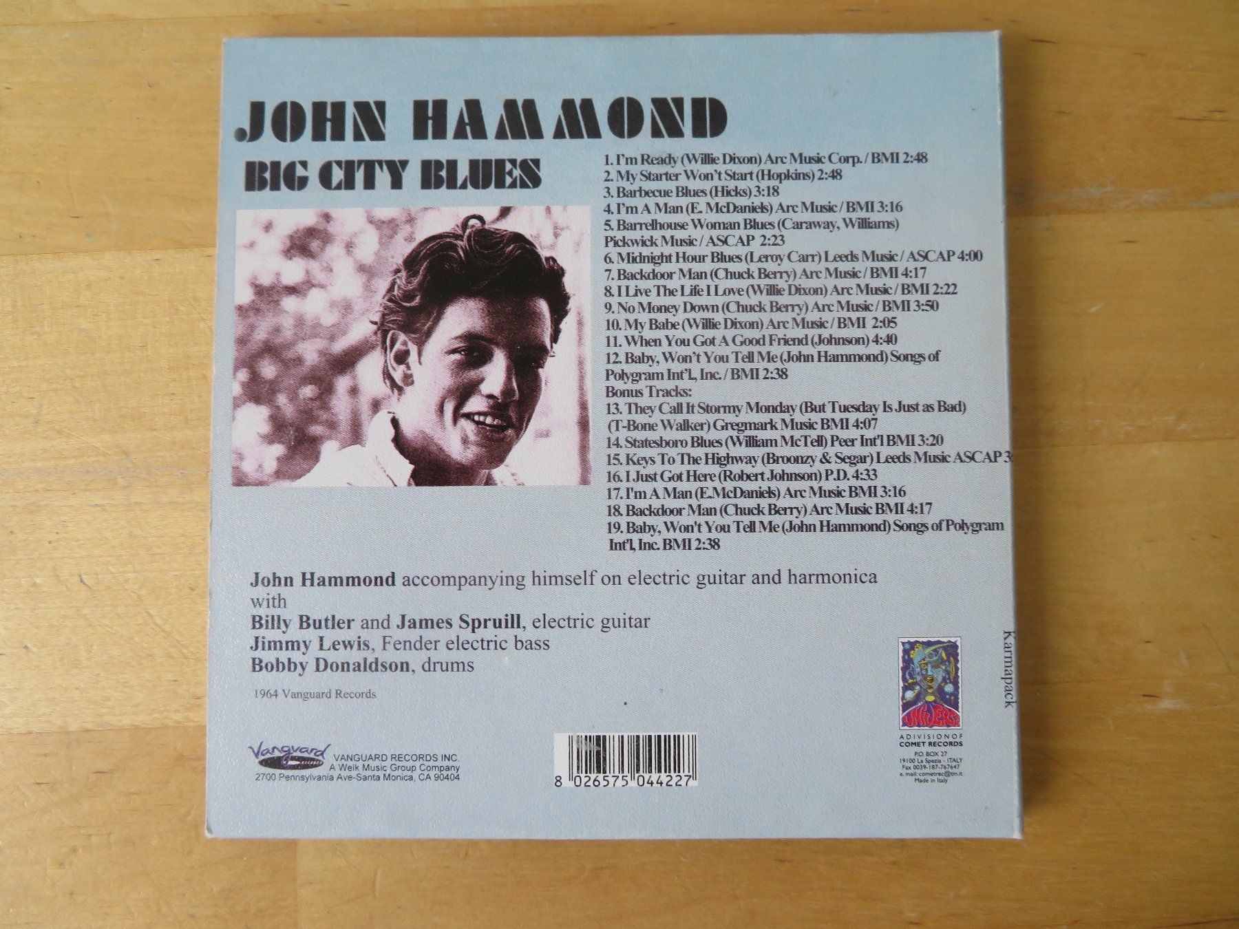 CD: JOHN HAMMOND "Big City Blues" – Usato da zürich venduto da Goldimmund 2