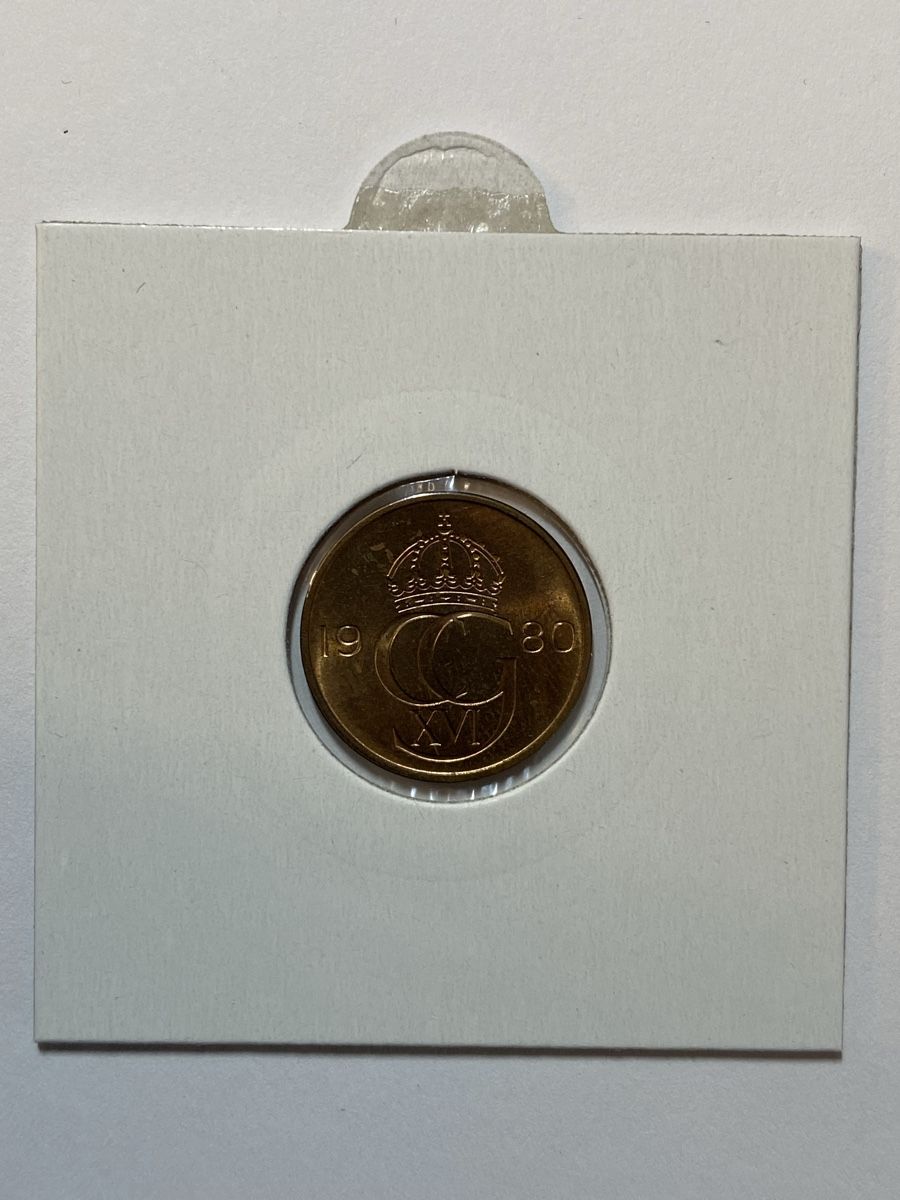 Alle Münzen: Suede - 5 Ōre - 1980 – Gebraucht aus Payerne von Mike1682 1