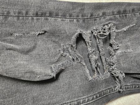 Zara Jeans Destroyed Look Gr. 40 Schwarz