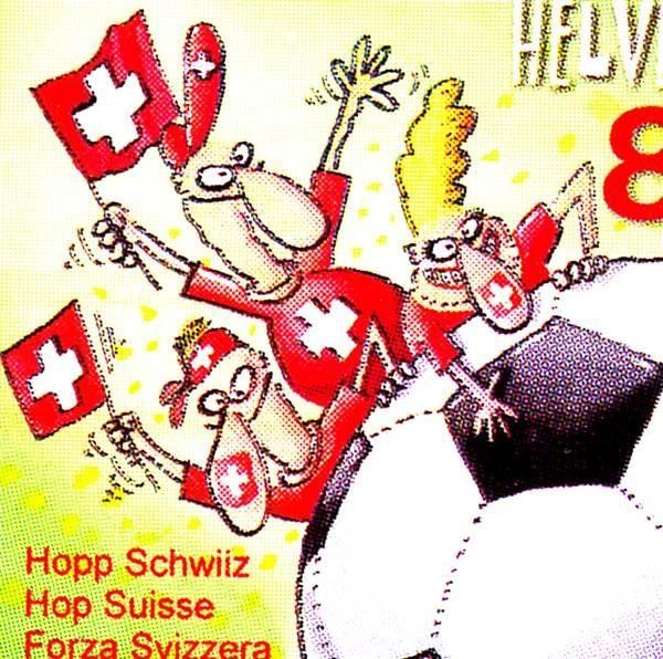Tutti i francobolli: Hopp Schwiiz Bogen mit Abart: "Doppelte Fans" – Nuovo (secondo la descrizione) da Heerbrugg venduto da Swissphila