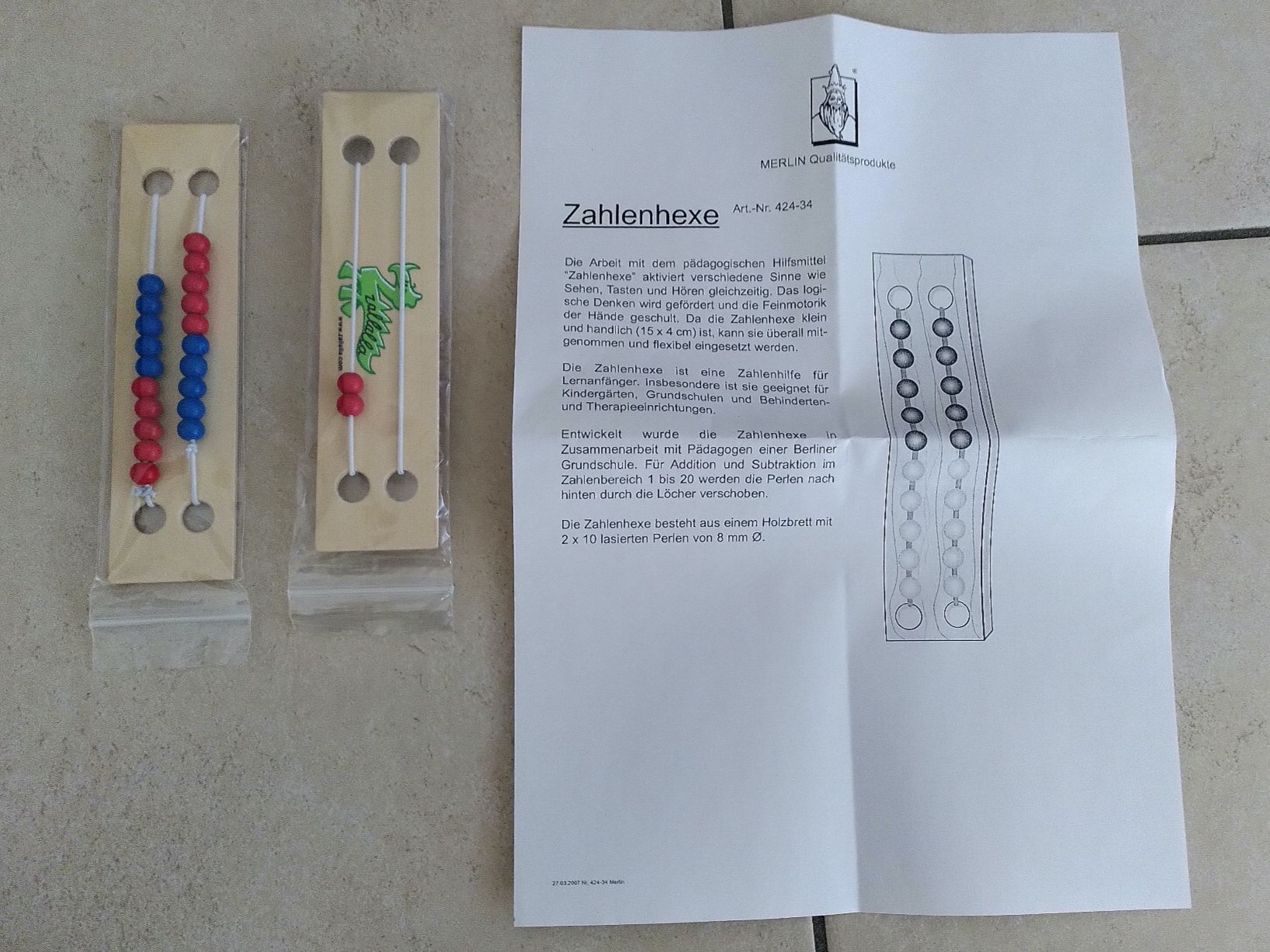 Giochi: ZAHLENHEXE RECHENBRETTCHEN/ RECHENRAHMEN – Nuovo (secondo la descrizione) da Brugg AG venduto da olamim