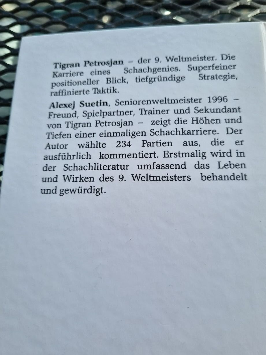 Libri: Tigran Petrosjan – Usato da Muttenz venduto da Langerochade 1