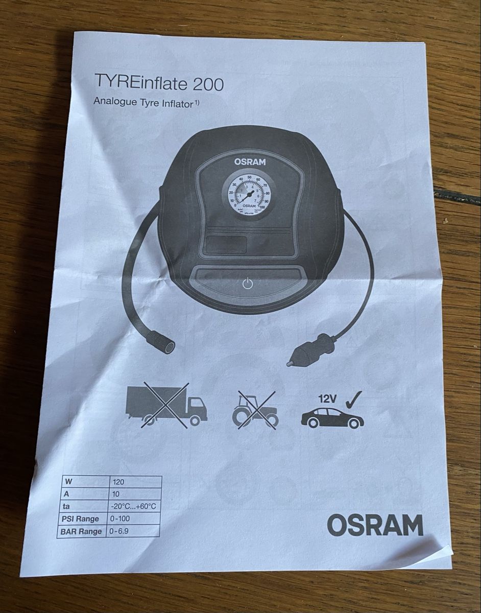 Osram Compresseurs: OSRAM TYREinflate 200 Luftkompressor 12V DC NEU – Neuf avec emballage d'origine à Oftringen par Nessaja86 6