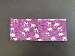 NEUES Stirnband Katzen/Punkte (beidseitig tragbar) Gr.48