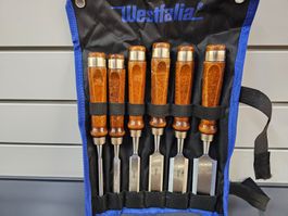 Westfalia Stechbeitel Satz in Rolltasche, 6-teilig