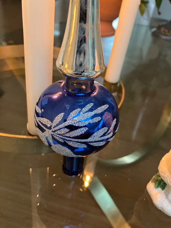 Christbaumspitze Silber 24cm - Weihnachtsbaumspitze Mit 6cm Durchmesser Für Tannenbaum