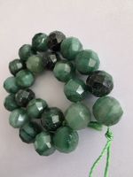 Smaragd (Emerald) facettiert ca. 8mm. Strang