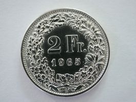 2 Franken 1965 Silber ***TOP***