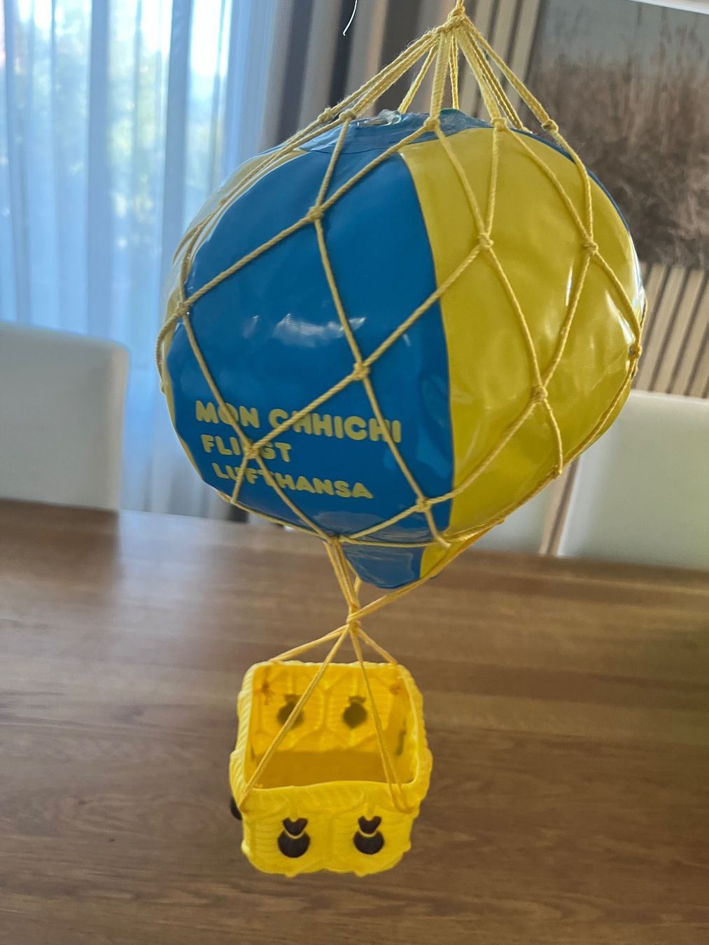 Monchhichi Giocattoli: Heissluftballon Monchichi blau-gelb – Usato da Meggen venduto da Sternenhi7