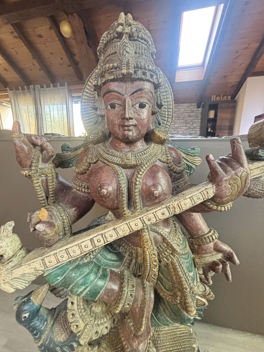 Sculture & Statue: Saravati déesse bois antique – Usato da Matran venduto da oli_6mym 6