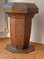 Antike Kupfervase achteckig Dekoration um 1930